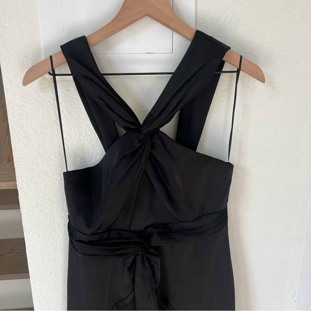New ASTR The Label Georgiana Halter Neck Maxi Dress in Black - Picture 8 of 11